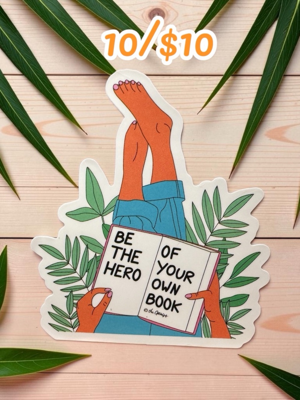 10 / $10 Be the Hero of Your Own Book Sticker – Reading Book Lover Vinyl Decal